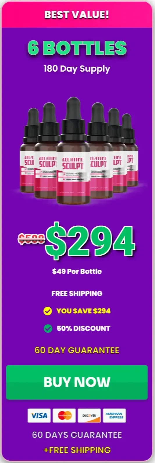Gelatine Sculpt-6 bottle price